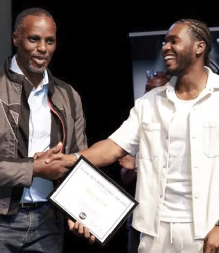O.G. Dawodu receiving the Best Actor certificate at the BAP Festival of Plays